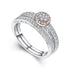 925 Sterling Silver Elegant Full Pave Wedding Engagement Ring Set Made By Zirconia - onlyone