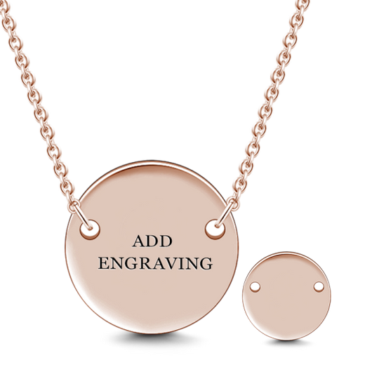 925 Sterling Silver Custom Text Engraved Hang Tag Coin Necklace Inspirational Gift, Back To School Gift Necklace - onlyone