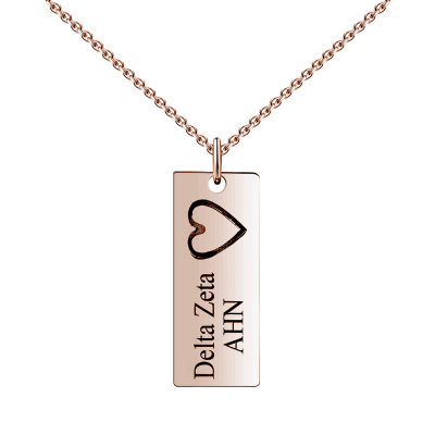 925 Sterling Silver Engraved Vertical Bar Name Necklace Nameplate Necklace - onlyone