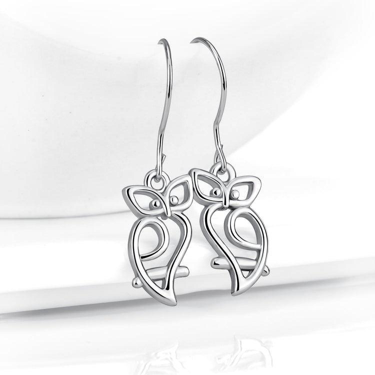 925 Sterling Silver Cute Halloween Owl Earrings - onlyone