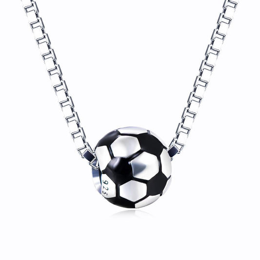 925 Sterling Silver Football Soccer Charm For Bracelet and Necklace - onlyone