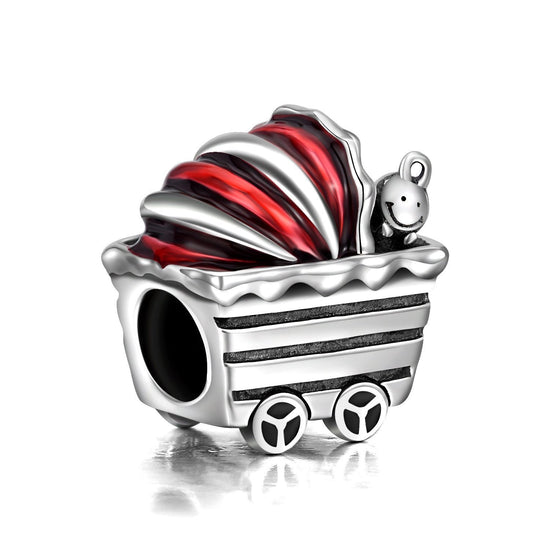 925 Sterling Silver Cute Baby Carriage Sterling Silver Charms for Bracelet and Necklace - onlyone