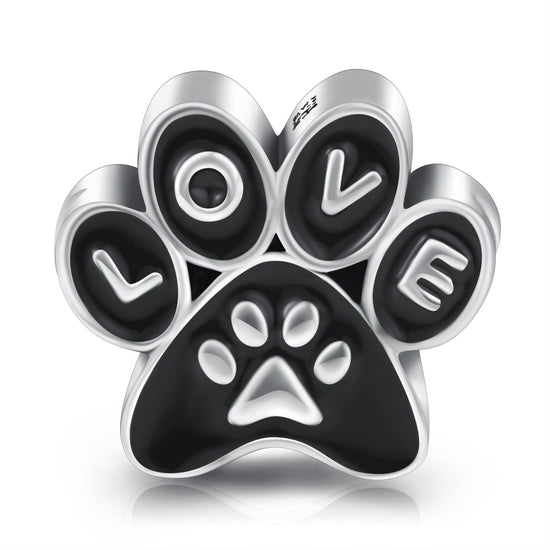 925 Sterling Silver Pets Paw Love Charm for Bracelet and Necklace - onlyone