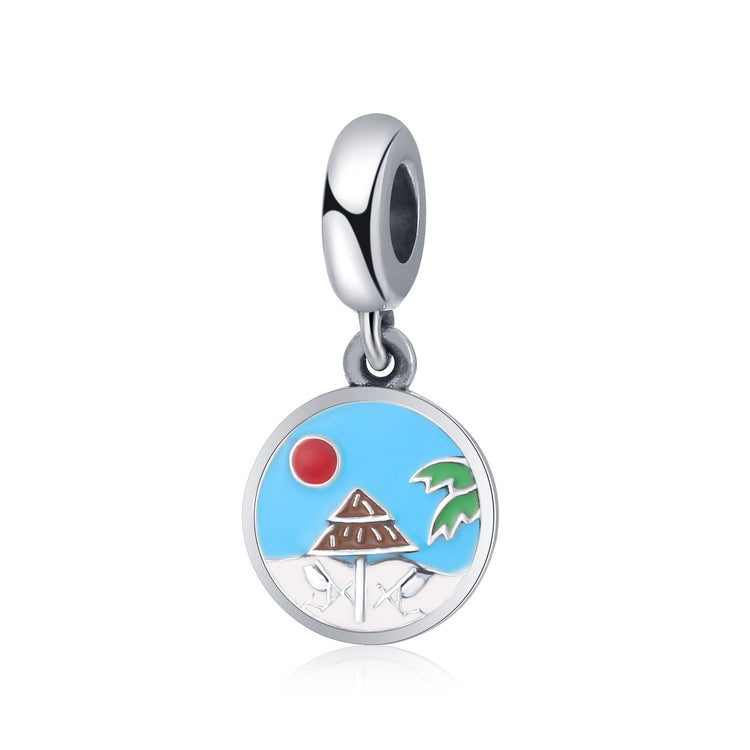 Sterling Silver Beach In The Summer Charm Fit for Bracelet and Necklace - onlyone