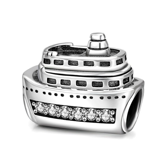 925 Sterling Silver Cruise Ship Charm for Bracelet and Necklace in 925 Sterling Silver - onlyone