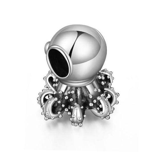 925 Sterling Silver Octopus Charm Fit for Bracelet and Necklace - onlyone