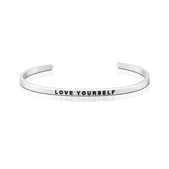 925 Sterling Silver Personalized Love Series Engraved Cuff 6â€?7.5â€?Inspirational Bracelet - onlyone