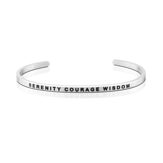 925 Sterling Silver Personalized Strength Series Engraved Bangle - onlyone