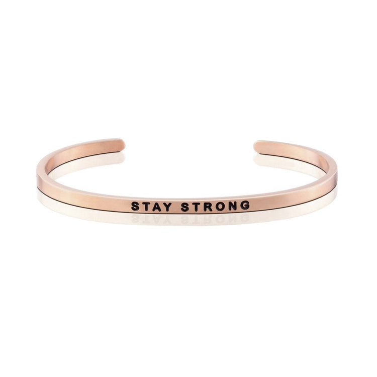 925 Sterling Silver Personalized Strength Series Engraved Bangle - onlyone