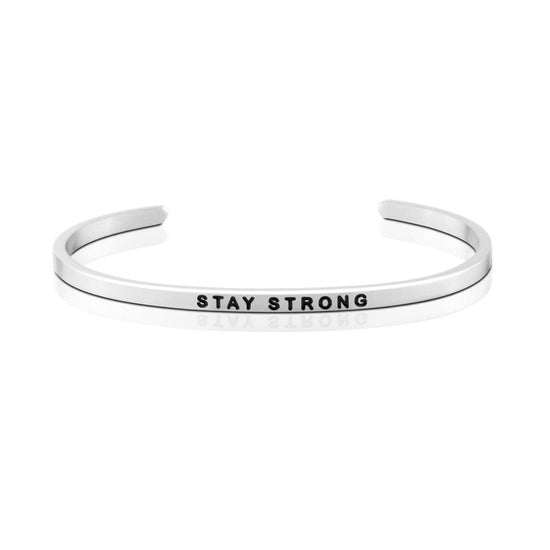 925 Sterling Silver Personalized Strength Series Engraved Bangle - onlyone