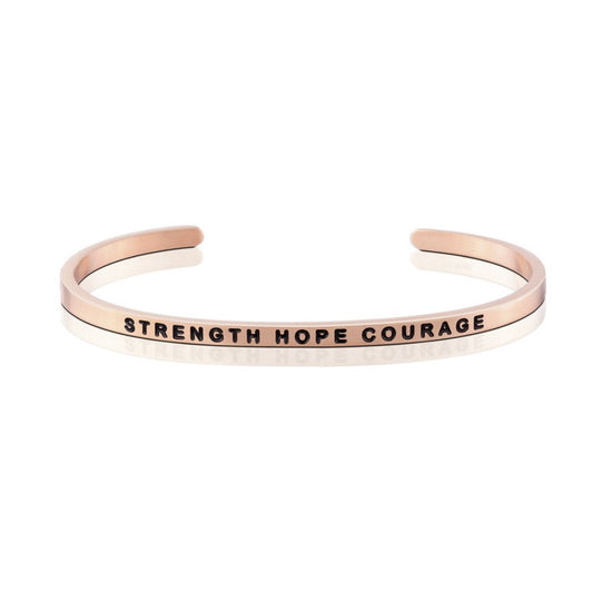 925 Sterling Silver Personalized Strength Series Engraved Bangle - onlyone