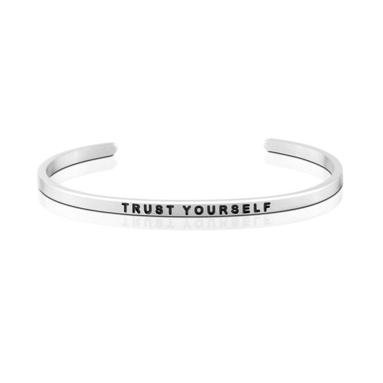 925 Sterling Silver Personalized Strength Series Engraved Bangle - onlyone