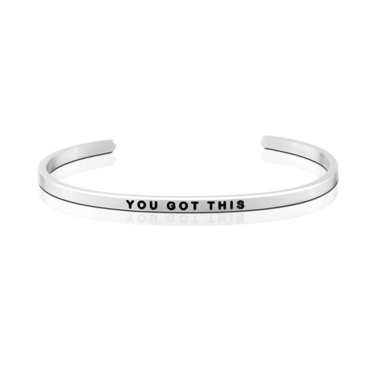 925 Sterling Silver Personalized Strength Series Engraved Bangle - onlyone