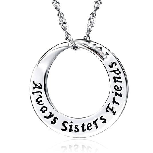 925 Sterling Silver Sisters Friendship Forever Pendant - onlyone