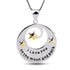 sterling silver i love you the moon and back necklace 18" - onlyone