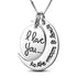 925 Sterling Silver Engraved Necklace I Love You To The Moon And Back - onlyone