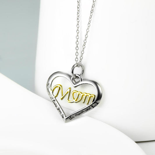 925 Sterling Silver Women Heart Pendant Necklace Gift For Mom - onlyone