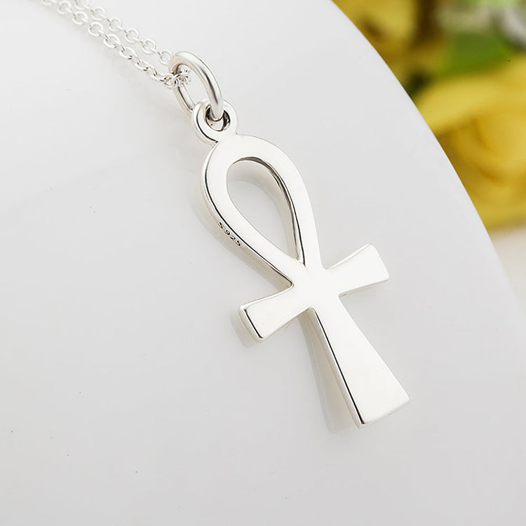 925 Sterling Silver Religious ANKH Cross Egyptian Peace Faith  Necklace - onlyone