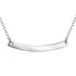 925 Sterling Silver Horizontal Bar Arch Pendant Sports Necklace - onlyone