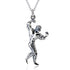 925 Sterling Silver Fitness Man Pendant Necklace - onlyone