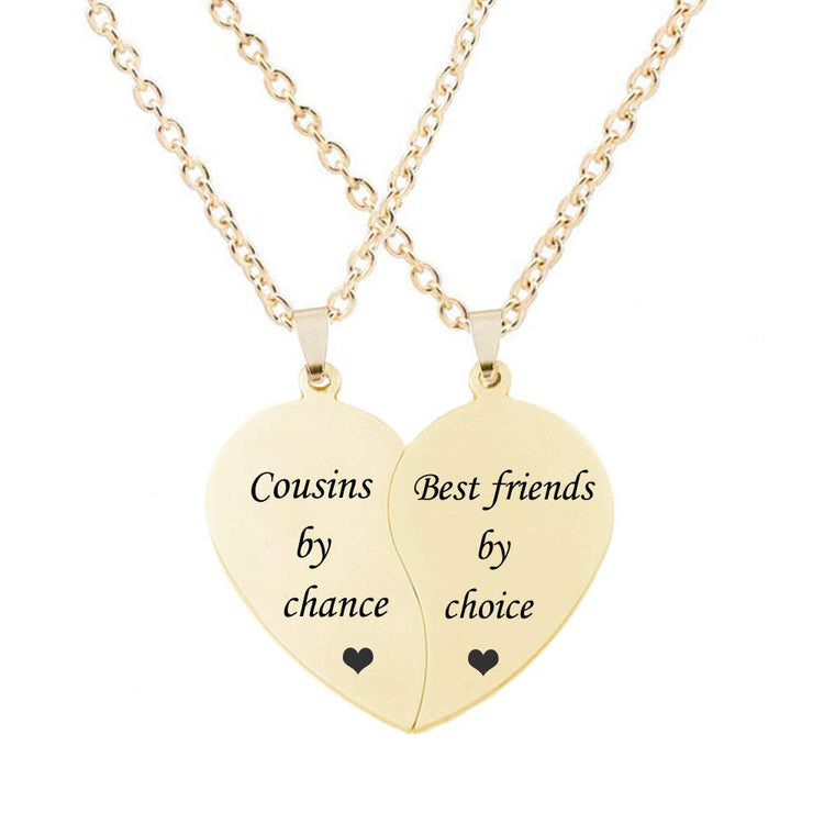 925 Sterling Silver BFF Necklace for 2-Split Valentine Heart Necklace