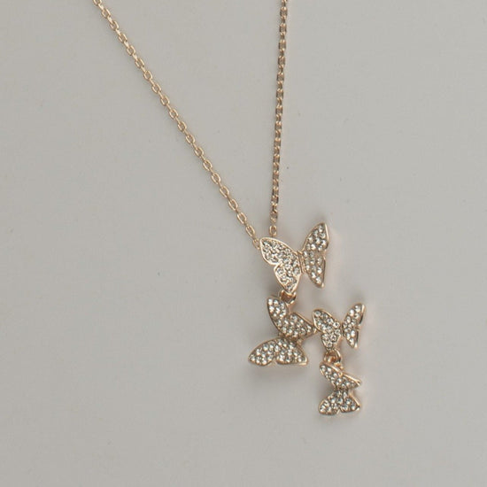 925 Sterling Silver Diamond Butterfly Necklace for Jewelry Women - onlyone