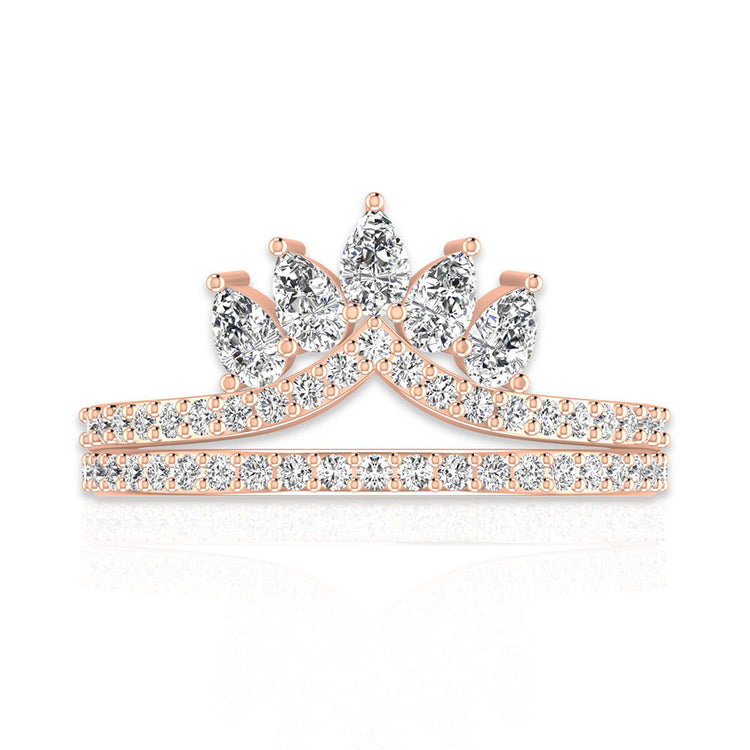 OnlyOne Crown Series Design Ring Zirconia Ring:Ⅱ - onlyone