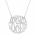 925 Sterling Silver Initial Monogram Necklace - onlyone