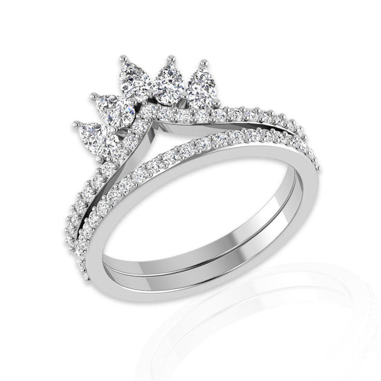 OnlyOne Crown Series Design Ring Zirconia Ring:Ⅱ - onlyone