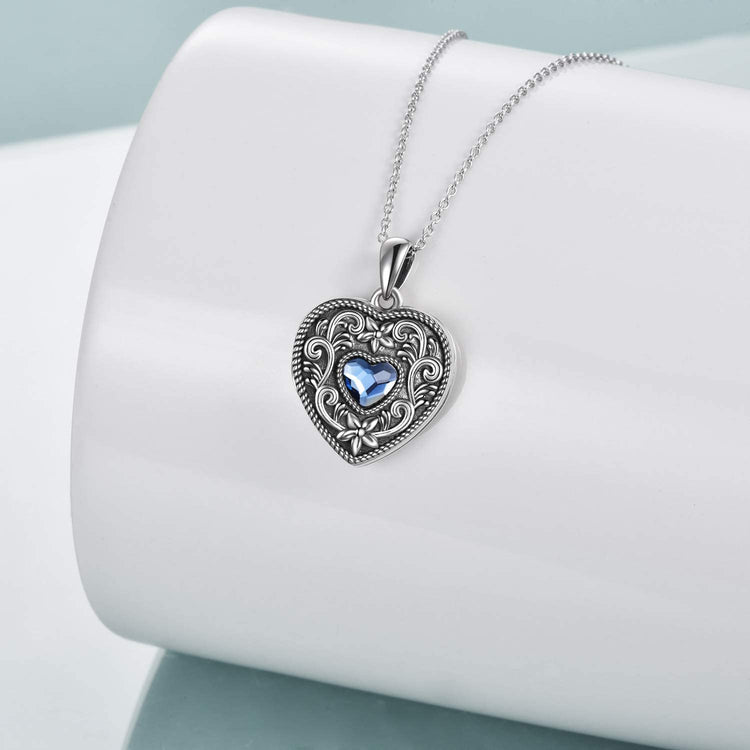 Collier Médaillon Photo Coeur en Argent Sterling 925