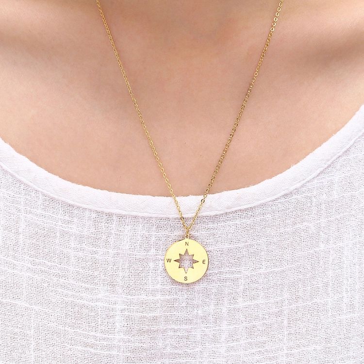 Inspirational Graduation Compass Necklace Graduation Gift - onlyone