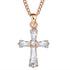 925 Sterling Silver Crystal Cross Pendant Necklace  Cross Necklace For Women - onlyone