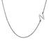 925 Sterling Silver Engraved Sideways Big Capital Letter Initial Necklace - onlyone