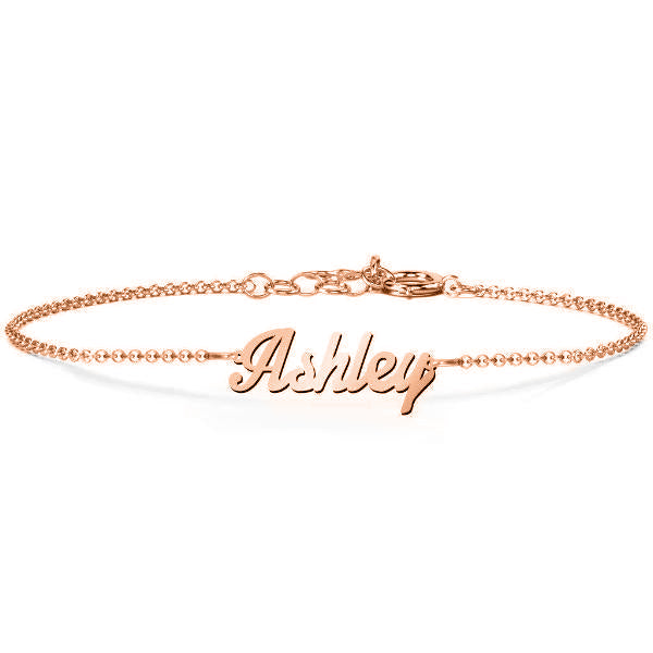 925 Sterling Silver Personalized "Ashley" Name Bracelet - onlyone