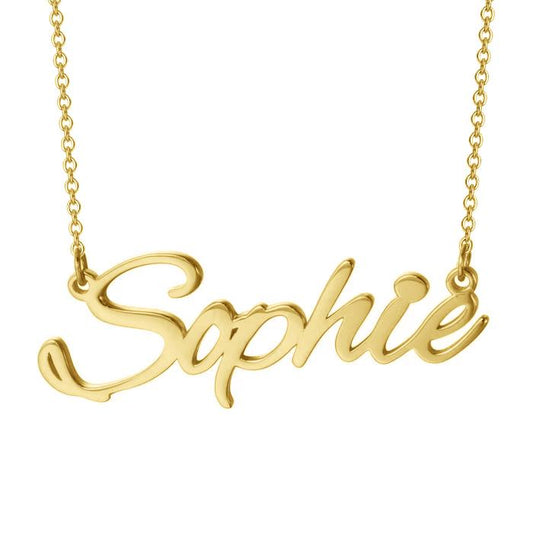 "Sophie"Style 10K/14K  Gold Personalized Name Necklace Adjustable 16" - 20"  White Gold/Yellow Gold/Rose Gold - onlyone