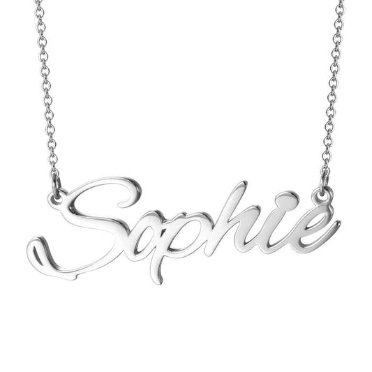 "Sophie"Style 10K/14K  Gold Personalized Name Necklace Adjustable 16" - 20"  White Gold/Yellow Gold/Rose Gold - onlyone