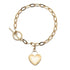 14K Gold Personalized Heart Tag Bracelet - onlyone