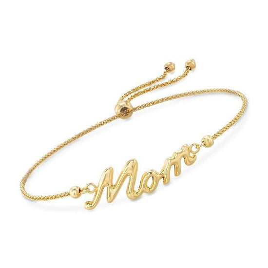 925 Sterling Silver Personalized Name Bracelet Gift For Mom - onlyone