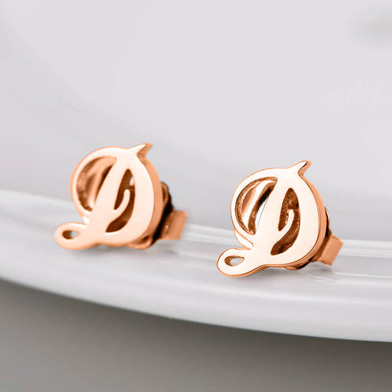 925 Sterling Silver Personalized Initials Stud Earring - onlyone