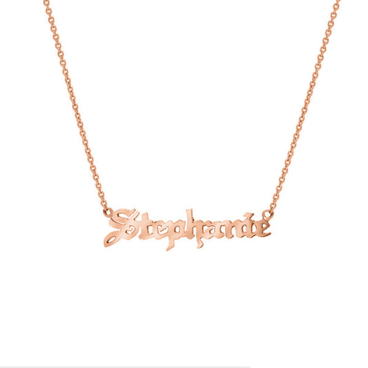 925 Sterling Silver Custom Stephanie Name Necklace Nameplate Necklace - onlyone