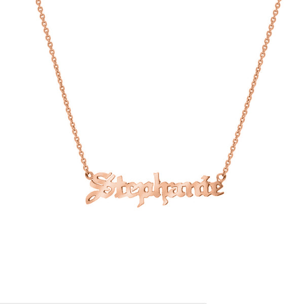 925 Sterling Silver Custom Stephanie Name Necklace Nameplate Necklace - onlyone
