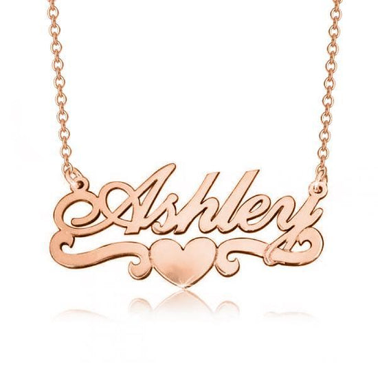 925 Sterling Silver Custom Ashley Name Necklace Nameplate Necklace - onlyone