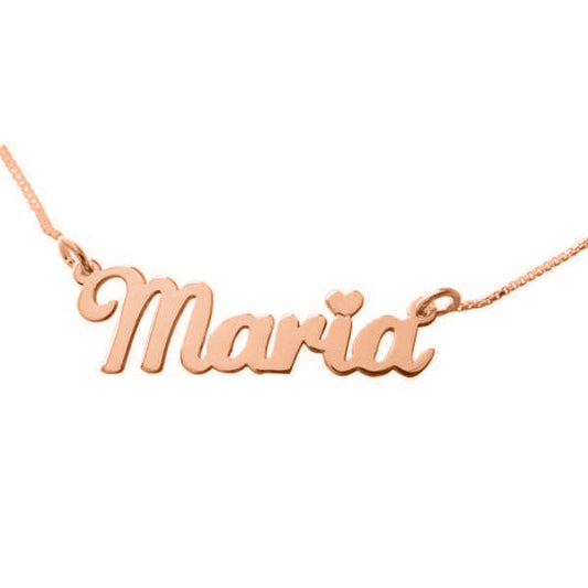 925 Sterling Silver Custom Maria Name Necklace Nameplate Necklace - onlyone