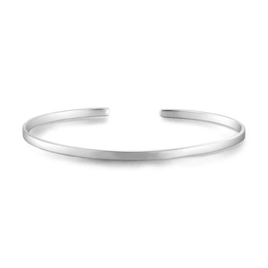 925 Sterling Silver Personalized Engraved Small Cuff Inspirational Bracelet - onlyone