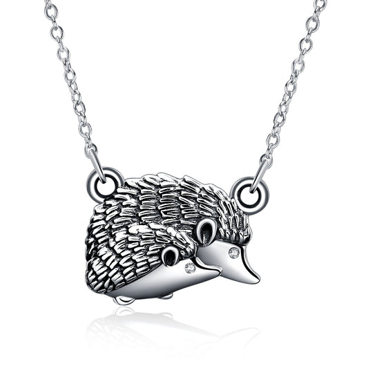 925 Sterling Silver Hedgehog Necklace