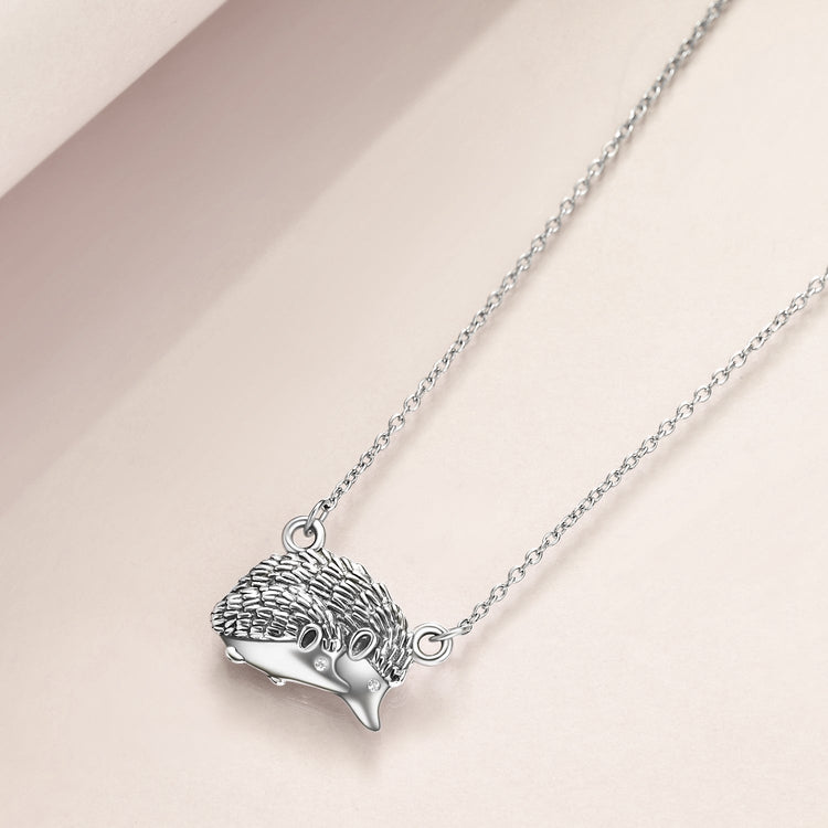 925 Sterling Silver Hedgehog Necklace