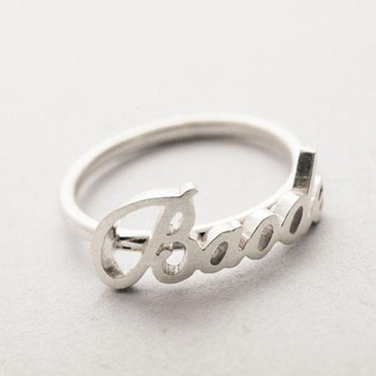 925 Sterling Silver Personalized Name Ring Nameplate Ring - onlyone