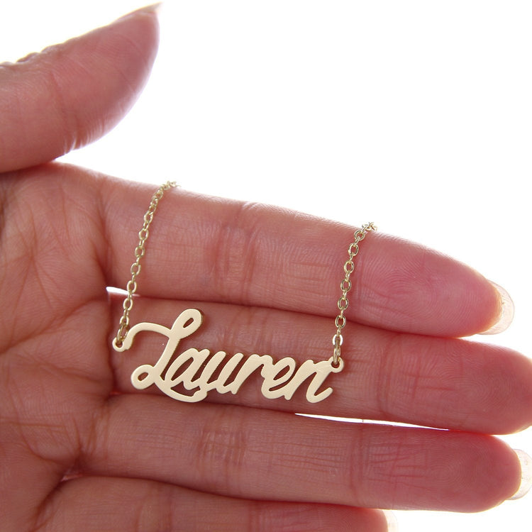 Collier avec nom personnalisé de style "Lauren" en argent sterling 925