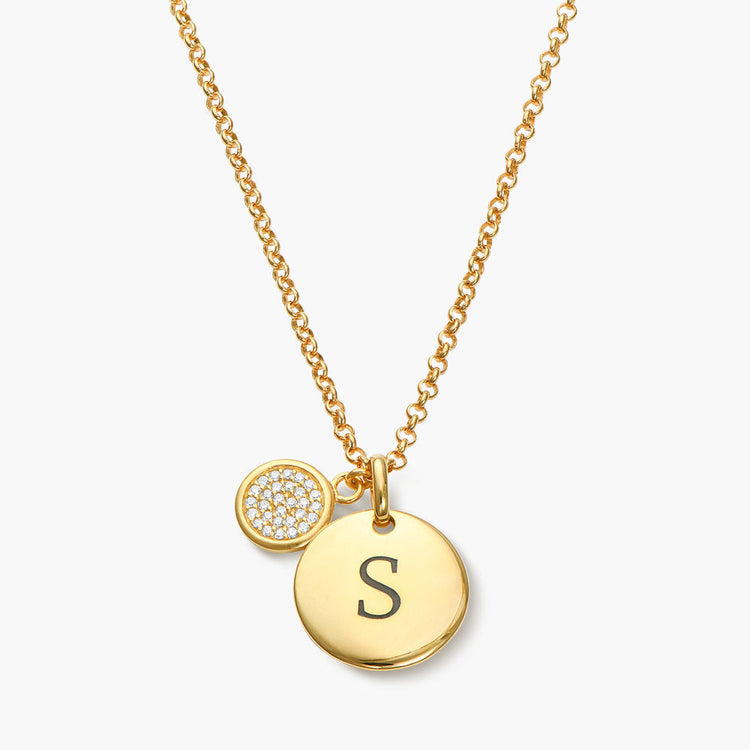 18K Gold Plated Alphabet Necklace Customizable Necklace - onlyone