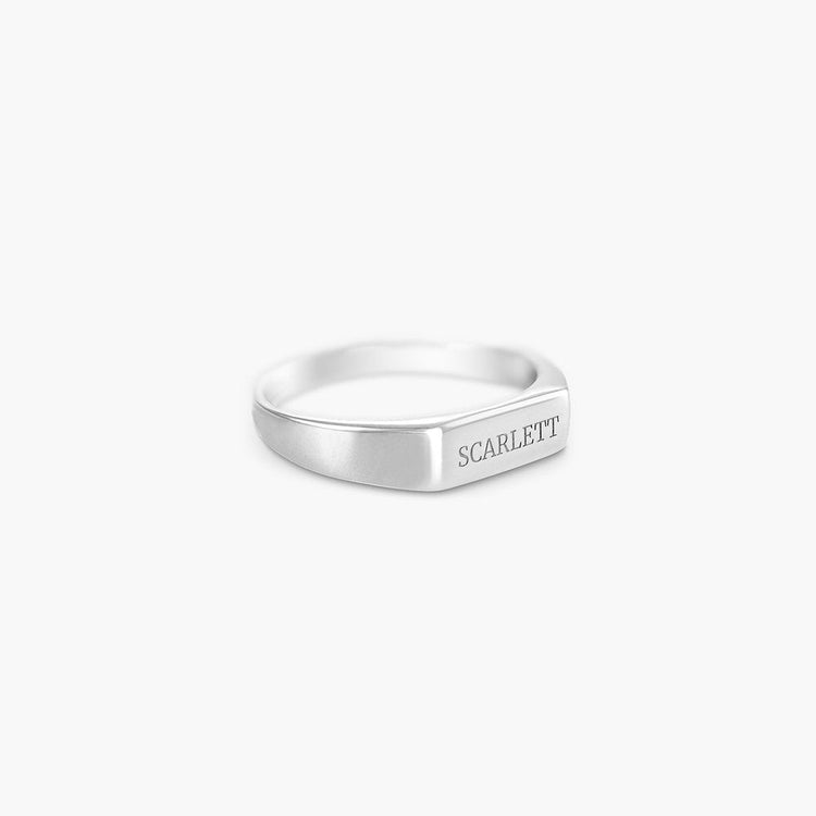 925 Sterling Silver Personalized Engraved Name Ring